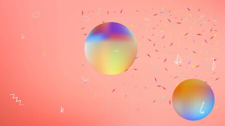 Crisp space fantasy. Background texture, chilly. Minimal colorific illustration.  Coral colored background.  Breezy colorful new abstraction. Colorful new background cosmos abstraction.のイラスト素材