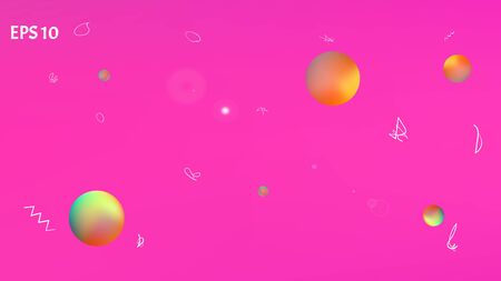 Breezy space fantasy. Plain colorific illustration.  Background texture, texture. Magneta colored background.  New colorful new abstraction. Colorful new space pattern.のイラスト素材