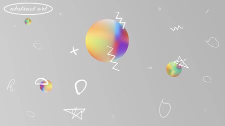 Crisp space fantasy. Background texture, unused. Professional colorific illustration.  White neutral background.  Breezy colorful new abstraction. Remarkable universe background.のイラスト素材