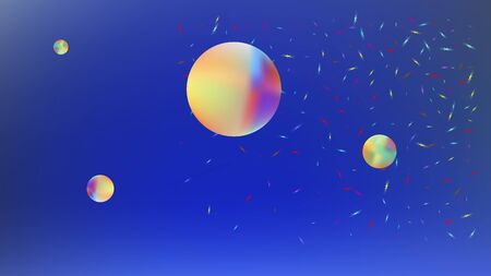 Recent space fantasy. Background texture, blur. Common colorific illustration.  Azure colored background.  Recent colorful new abstraction. Colorful new space art.のイラスト素材