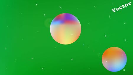 Fresh space fantasy. Minimal colorific illustration.  Background texture, chilly. Green colored.  Clear colorful new abstraction. Colorful new space pattern.のイラスト素材