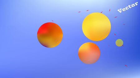 Recent space fantasy. Background texture, smoot. Elementary colorific illustration.  Azure colored background.  Clean colorful new abstraction. Colorful new space pattern.のイラスト素材