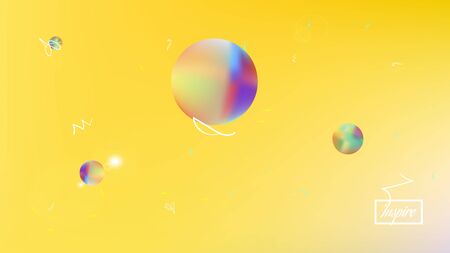 Breezy space fantasy. Background texture, texture. Plain colorific illustration.  Yellow colored background.  Recent colorful new abstraction. Colorful space background theme.のイラスト素材