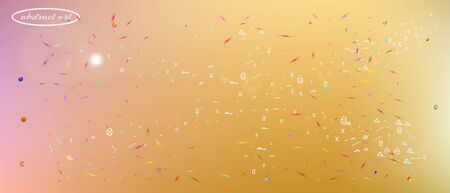 Cool space and signs confetti. Background wallpaper. Professional colorific illustration. Light Ultra Wide background. Colorful crisp abstraction. Fancy colored.のイラスト素材