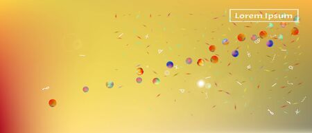 Clean space and signs confetti. Background bright. Minimal colorific illustration. Light Ultra Wide background. Colorful fresh abstraction. Fancy colored.のイラスト素材