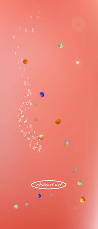 Clear space and signs confetti. Background light. Signs colorific illustration. A Ultra Wide portrait themed background illustration. Colorful pristine abstraction. Coral theme.のイラスト素材