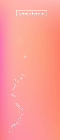 Net space and signs confetti. Creative colorific illustration. Background light. A Ultra Wide portrait themed background illustration. Colorful cool abstraction. Coral theme.のイラスト素材