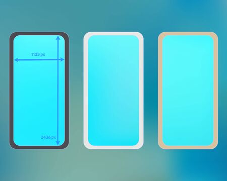 Mesh, cyan colored phone backgrounds kit.のイラスト素材