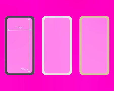 Mesh, pink colored phone backgrounds kit.のイラスト素材