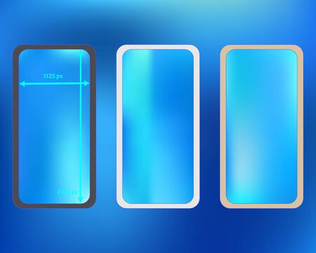 Mesh, azure colored phone backgrounds kit.のイラスト素材