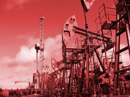 Oil extraction  in West Siberia.の写真素材