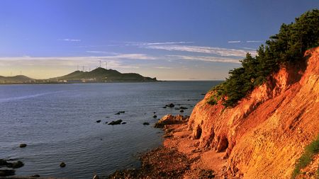 Beautiful scenery of the islandの写真素材