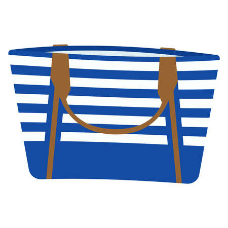Striped handbag illustration color iconのイラスト素材