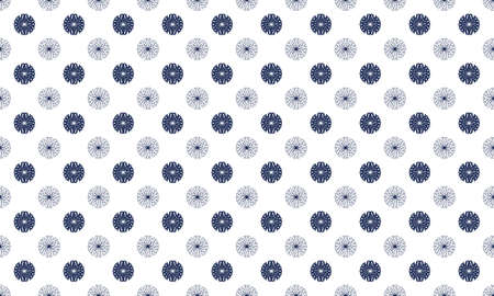 Traditional Japanese Pattern â€œKIKUâ€ Navy blue color