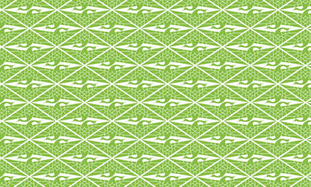 Traditional Japanese Pattern âMUKAITSURUBISHIâ Green colorのイラスト素材