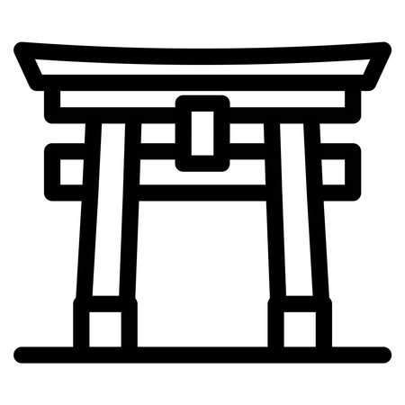 Torii line drawing vector illustrationのイラスト素材