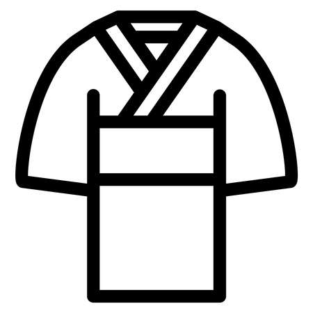 Kimono line drawing vector illustrationのイラスト素材