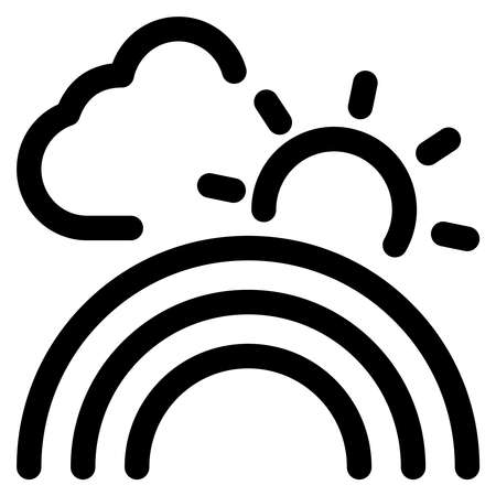 Rainbow line icon vector illustrationのイラスト素材
