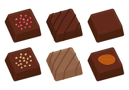 Chocolate vector illustration setのイラスト素材