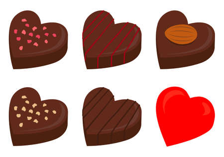 Heart-shaped chocolateのイラスト素材