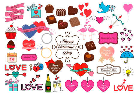 Valentine icon setのイラスト素材