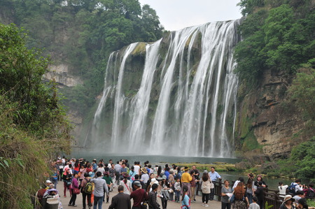 Huangguoshu Waterfall in Guizhou のeditorial素材