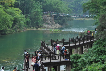 Scenic Huangguoshu Waterfall in Guizhouのeditorial素材