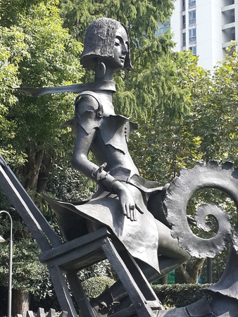Jingan sculpture park: a unique sculpture in downtown Shanghai theme parkのeditorial素材