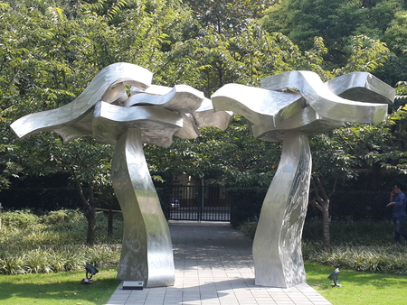 Jingan sculpture park: a unique sculpture in downtown Shanghai theme parkのeditorial素材