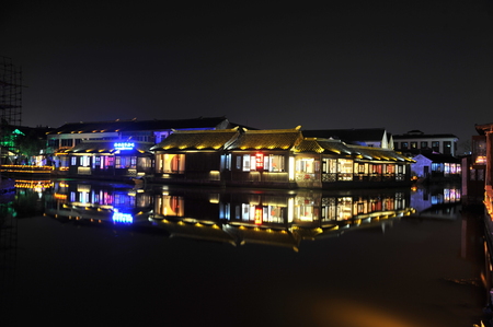 Suzhou tongli nightのeditorial素材