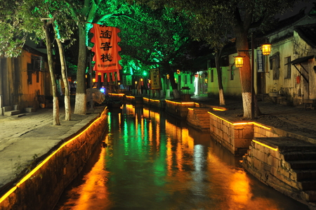 Suzhou tongli nightのeditorial素材