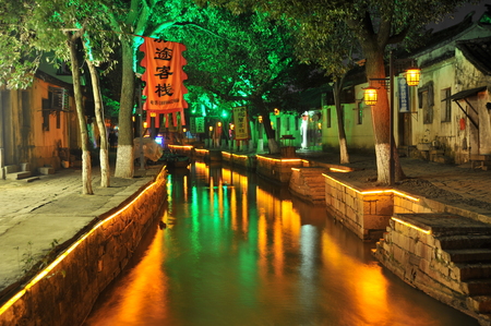 Suzhou tongli nightのeditorial素材