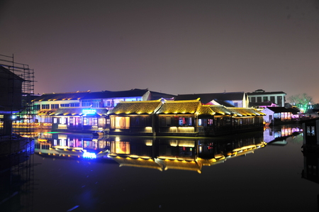 Suzhou tongli nightのeditorial素材