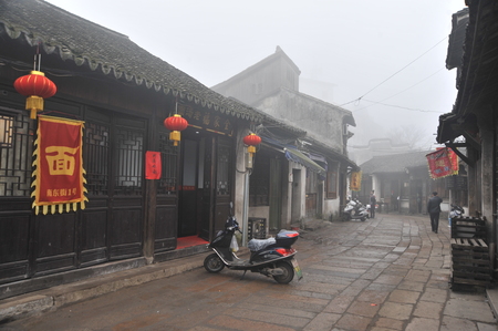 Mist the ancient town of Nanxunのeditorial素材