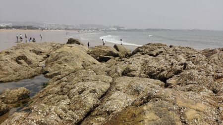 beach at Rizhao, Shandongのeditorial素材