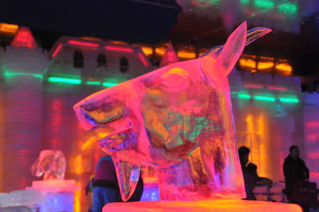 Zhejiang Dongyang town of Hengdian: the new ice sculptureのeditorial素材