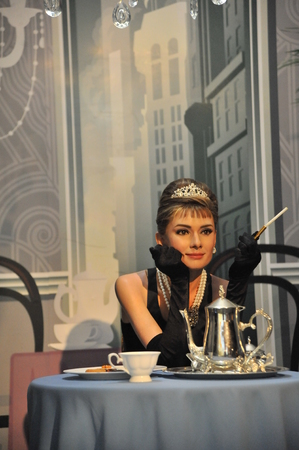 Audrey Hepburn - Shanghai Madame Tussauds celebrity Wax Museumのeditorial素材
