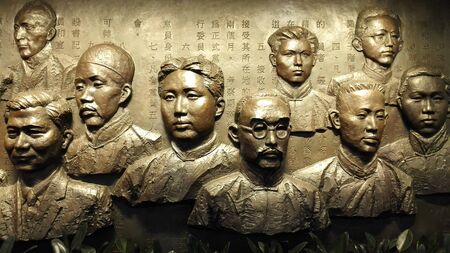 Reconstruction of a large venue: Heroes gathered then restore the scene and after the meetingのeditorial素材