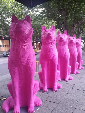 Shanghai new world turned crazy animal city"のeditorial素材