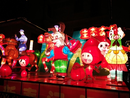 Zhenjiang Xijin  colorful lantern in the year of roosterのeditorial素材