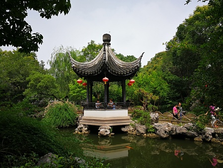 Suzhou Mudu town, garden viewのeditorial素材