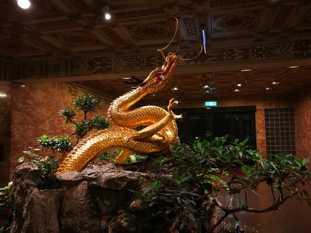 dragon sculpture at Grand Hotel taipeiのeditorial素材