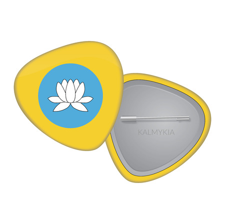 Vector Flag Badge Series - Kalmykiaのイラスト素材