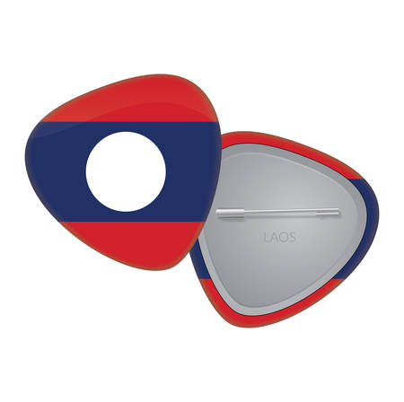 Vector Flag Badge Series - Laosのイラスト素材