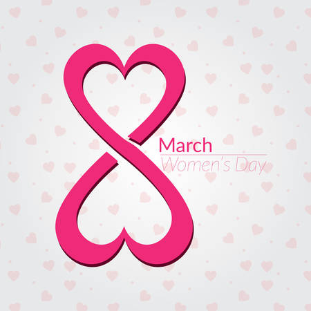 The international women\'s day on March 8th, Women\'s day stylish element for colorful background vector illustration.のイラスト素材