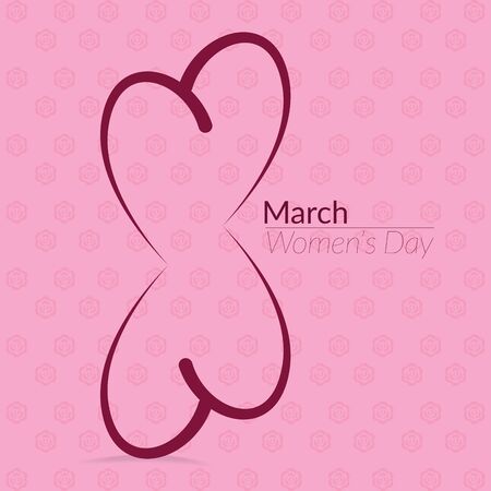 The international women\'s day on March 8th, Women\'s day stylish element for colorful background vector illustration.のイラスト素材