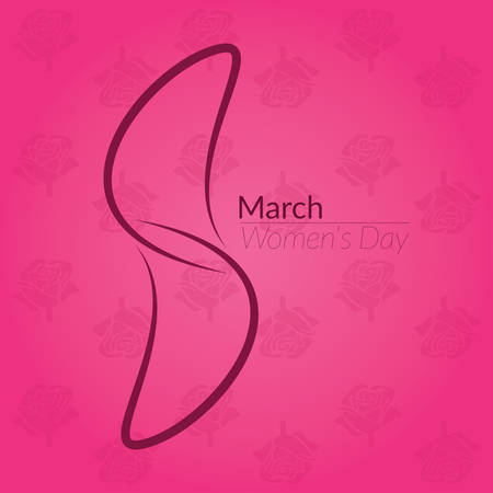 The international women\'s day on March 8th, Women\'s day stylish element for colorful background vector illustration.のイラスト素材