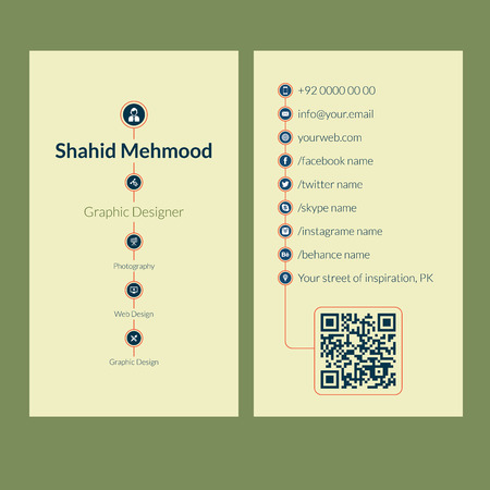 Modern simple, creative, elegant business card template - 15のイラスト素材