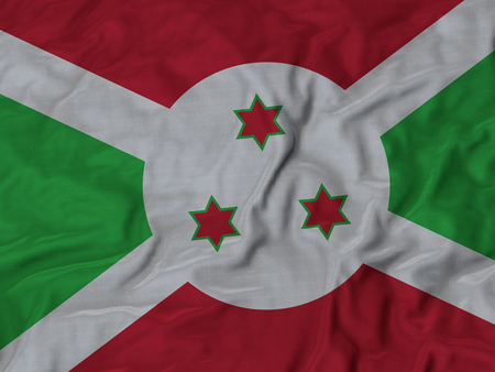 Closeup of Ruffled Burundi Flagの写真素材