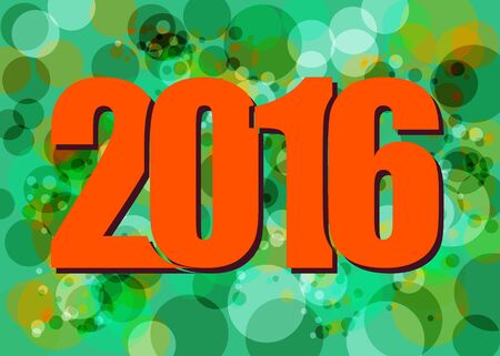 Happy new year 2016 Text Design, Year 2016 vector design element